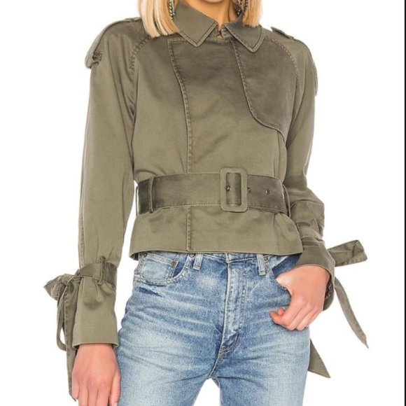 Anine Bing cropped trench coat - Picture 2 of 8